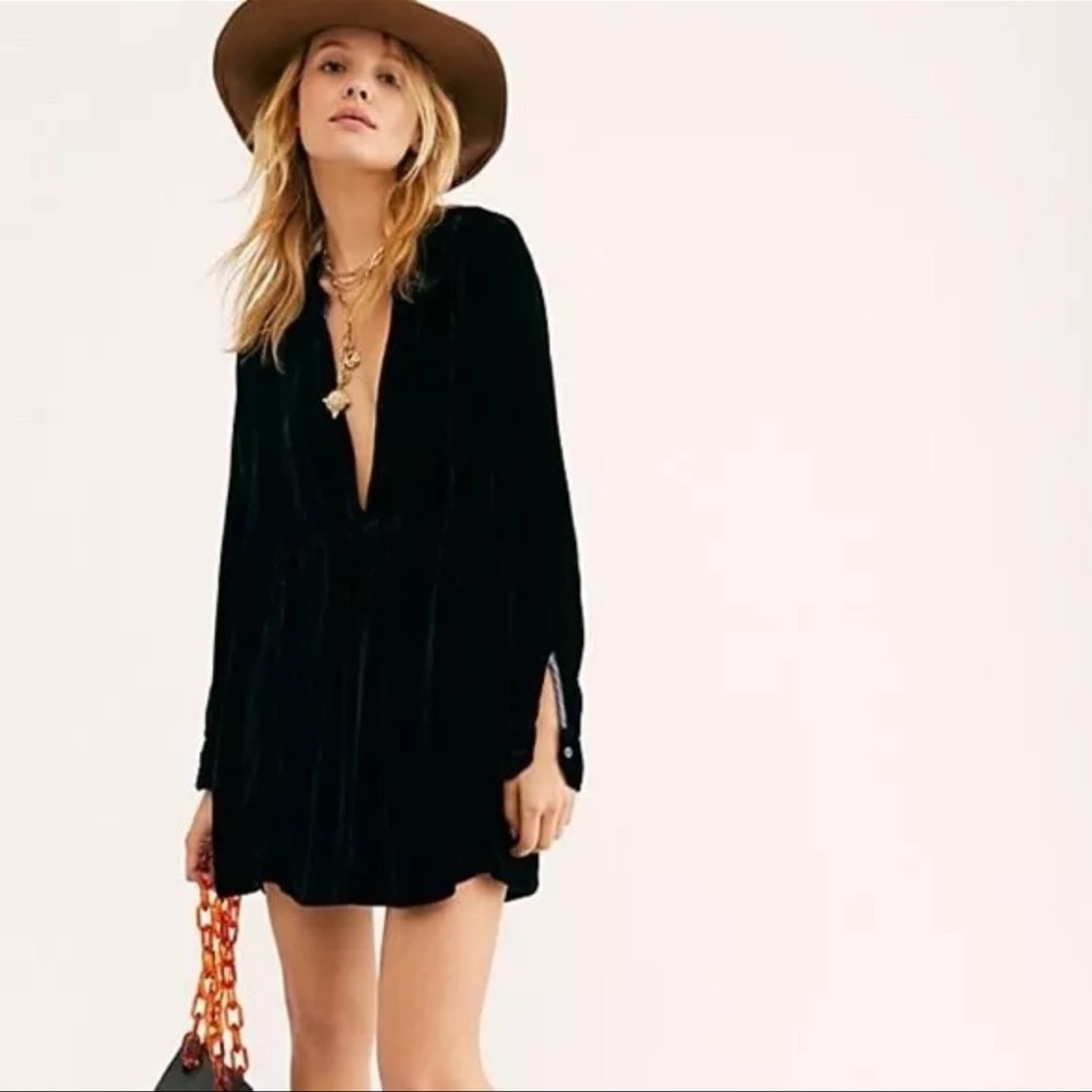 Free People x CP Shades Jacey Velvet Mini Dress